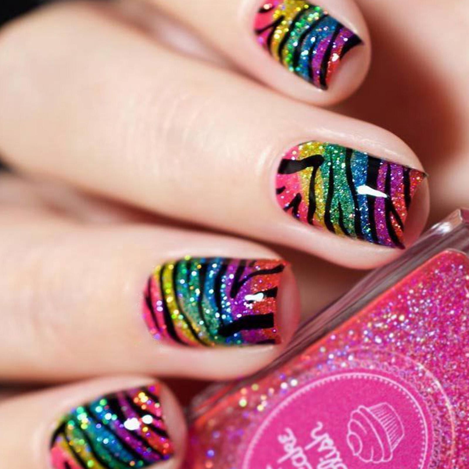 

Квадратные накладные ногти с леопардовым глиттерным дизайном, искусственные акриловые ногти, 24 шт., наклейки для ногтей