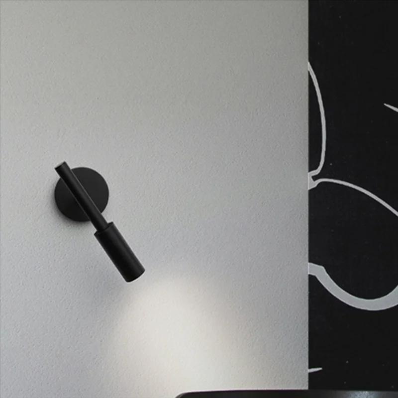 Minimalist Nordic Style Bedroom Background Wall Lamp Bedside Reading Light Study Lighting Design Sense Living Room