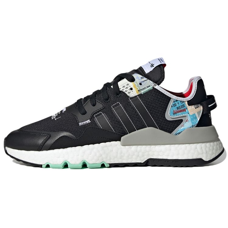 Adidas Originals Nite Jogger Fabric Sports Comfortable Shock Absorption Wear-Resistant Lightweight Low-Top Lifestyle Casual Shoes GW4228