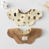 Korean Style A-Type Pure Cotton Double-Sided Baby Bib for 0-2 Years