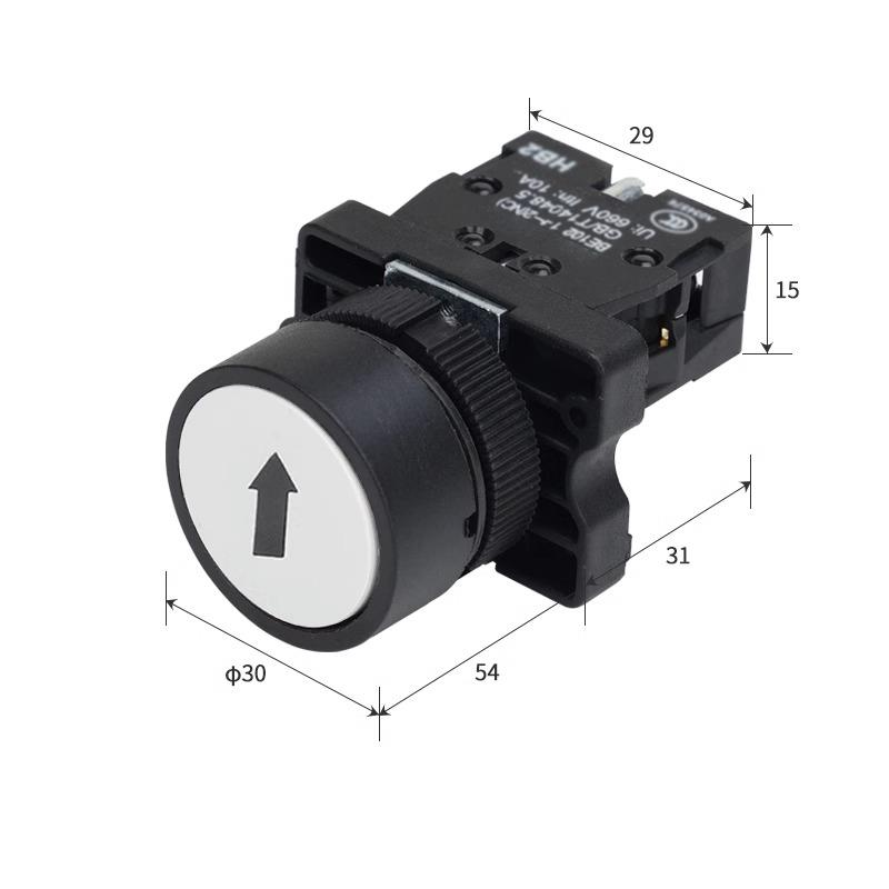 22mm Start Stop Button with The Arrow Symbol XB2 Flat Touch Switch Button Momentary Button Switch Plastic Red/Green Push Buttons Switches4