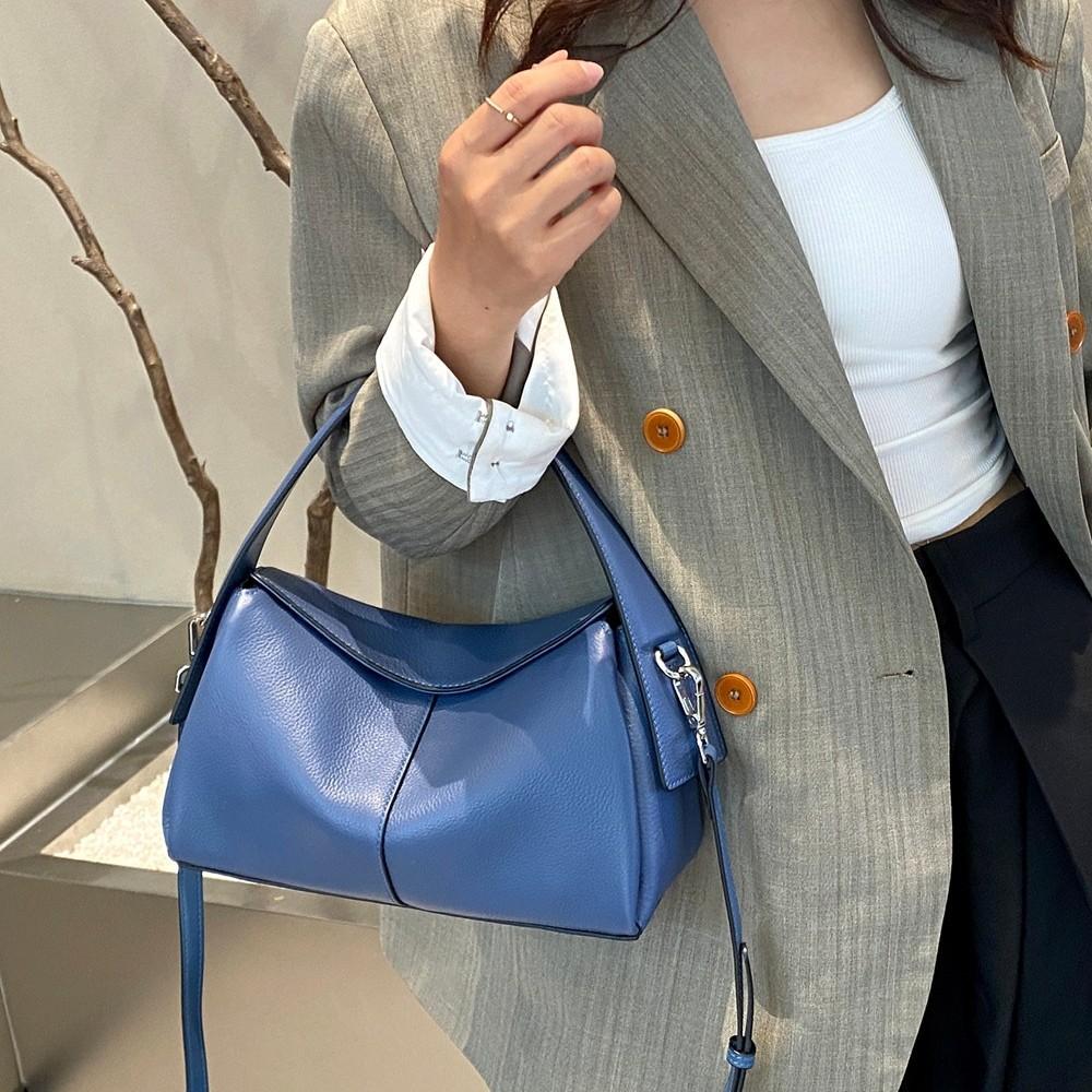Leather Women'S Bags Versatile Portable Messenger Bags Natural Drop Cowhide Fashion Bags Women
