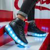 New charging luminous shoes single and double wheel skates runaway shoes children's casual shoes fashion wheel shoes