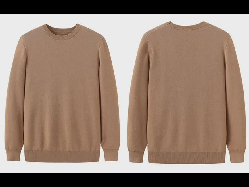 Maglione Invernale da Uomo Collo Tondo in Pile Spesso - Caldo Pullover a Manica Lunga Lavorato a Maglia