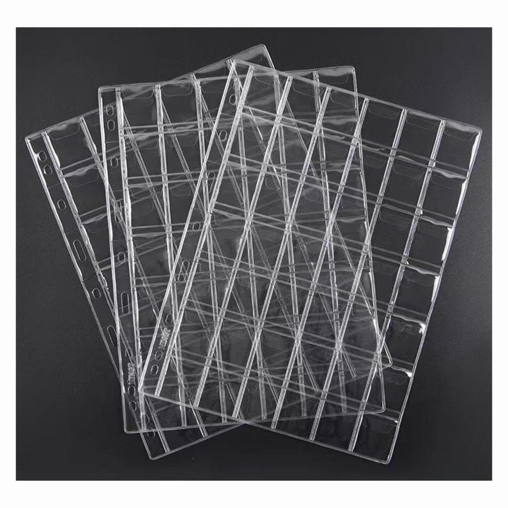 10PCS Sheet Coin Wallets  Holders Storage Collection Pages Clear Coin Collection Booklet Loose Leaf Storage Box