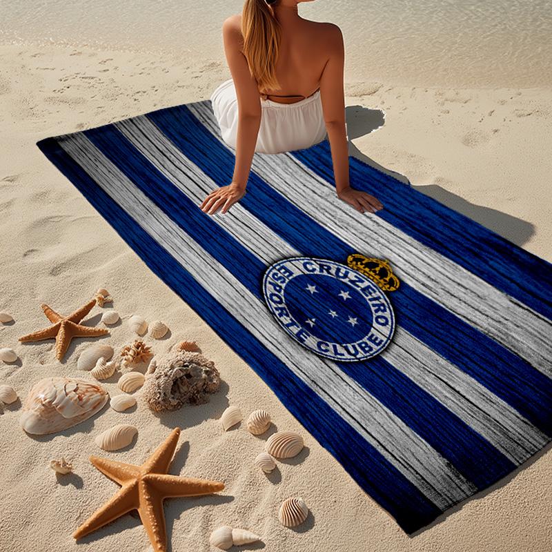 1PC Cruzeiro Passionate Fan Beach Towel - Soft, Absorbent Microfiber, Lightweight, Ideal for The Beach, Parties, Travel, Camping Fan Gifts