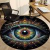 1pc Psychedelic Eye Print Chair Carpet for Office Non-Slip, Machine Washable Rug for Office, Room - Holiday Decor, Machine Made yy251016069
