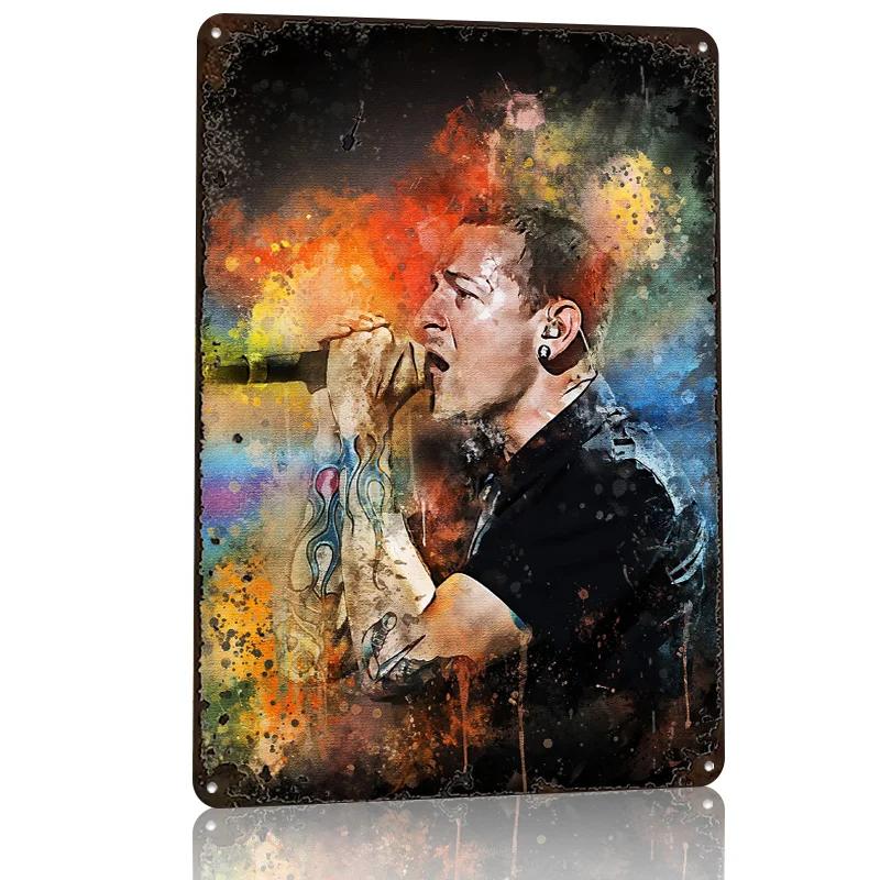 Chesters Bennington Poster Retro D Printed Metal Signs Customized Wall Hanging Gift for Office Decor Room Bedroom Decorations