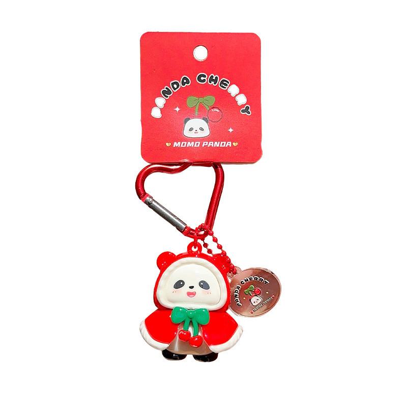 

Panda Ink Blue Series Cherry Cross Dressing Cloak Panda Resin Cartoon Keychain Panda Cloak