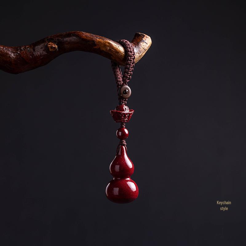 

Cinnabar Gourd Pendant Necklace & Keychain Accessory