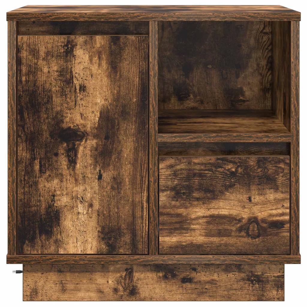 Nightstand 2 Pcs Smoked Oak 50 X 34.5 X 50 Cm