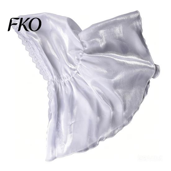 Lightweight Headscarf Hooded with Lace Edges Soft Organza Material Vintage Style Elastic Neck Fit Sun Protection Windproof Shawl Scarf