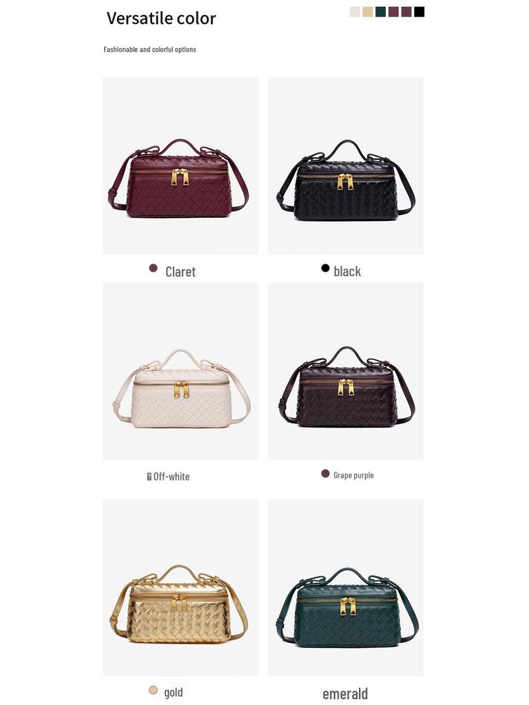 Bolsa de Almuerzo de Moda Tejida a Mano para un Solo Hombro: Bolso bandolera moderno y práctico
