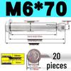 Stainless Steel Expansion Screw: Hexagonal Head with Internal Expansion (304/201), Sizes M6, M8, M10, M12.