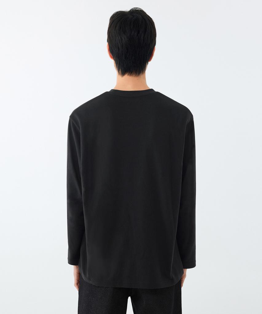 MUSINSA STANDARD [Heat Standard] Crew Neck Long Sleeve T-Shirt [Black]