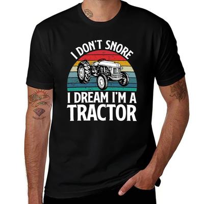 I Dont Snore I Dream Im a Tractor Funny Farmer Vintage TShirt Trendy Pattern TShirt for Unisex