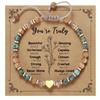 Elegant Heart Charm Bracelet Natural Stone Stone Handchain Adjustable Wristchain Daily Wear Jewelry for Trendy Women