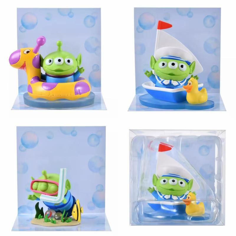 Superise Toys Mobilization Navy Diving Swimming Circle Three Eyed Figurines Cute Desktop Models Ornaments Birthday Gifts