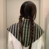 Striped Triangle Scarf Women's Autumn And Winter Knitted Small Scarf Fashionable Warm Versatile Neck Protection Scarf Shawl