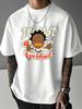 Unisex Summer Crew Neck T Shirt Hip Hop Character Letter Graphic Print Loose Short Sleeve Streetwear Casual Daily Fashion Tops