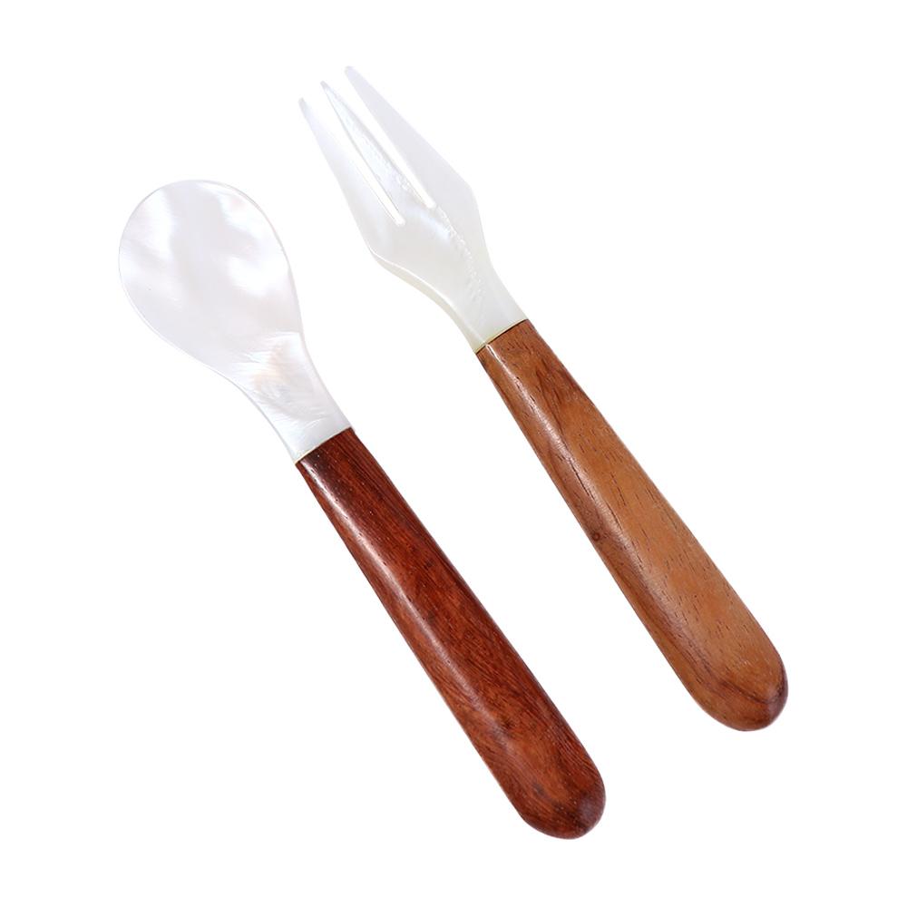 Tool Condiment Natural Conch Caviar Tableware Fork Shell Spoon Ice Cream Dessert Spoon Teaspoon
