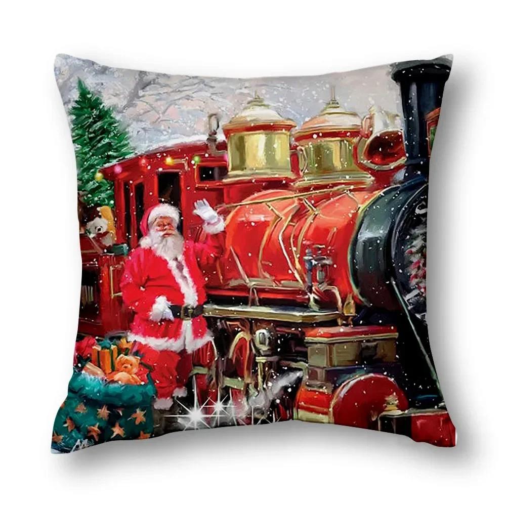 Față de pernă decorativă de Crăciun - Îmbunătățiți decorul casei dumneavoastră cu spirit festiv Decor pentru camera de zi 40x40 45x45 50x50 60x60