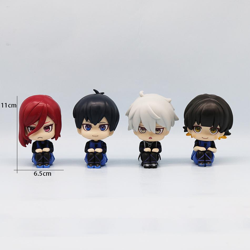 Blue Lock Action Figures Isagi Yoichi Bachira Meguru Anime Figure Q Version Figurine Pvc Collectible Model Kids Doll Toys Gifts