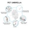 Innovative Pet Umbrella Dog Cat Umbrella with Pulling Cable Chain for Rain Walking UseTransparent
