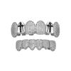 Hot Selling Cross Vampire Fangs Dental Grillz Full Paved Zircon Real Gold Plated Hip Hop Halloween Teeth Jewelry