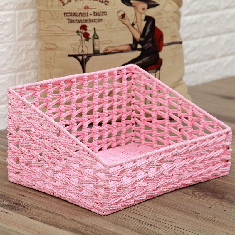 Plastic Storage Basket and Desktop Organizer for Cosmetics, Office Supplies, and Documents