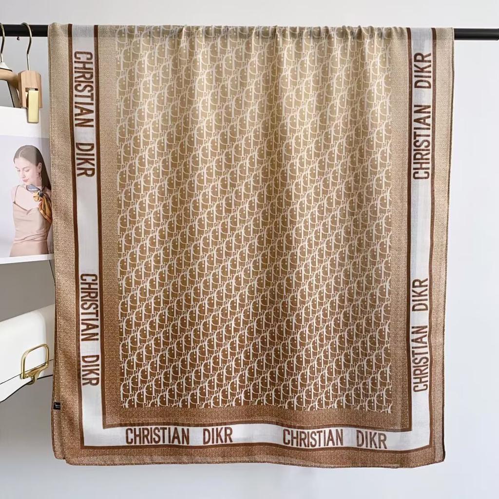Thin Scarf Versatile Women's Scarf Shawl Imitation Cotton and Linen High-end French Silk Scarf Long Scarf Cross-border Special Supply