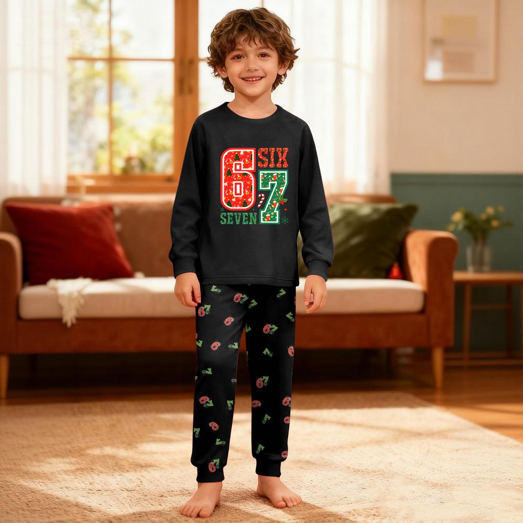Children's Set - Boy And Girl Printed Thin Two-Piece Set With Long Sleeves And Pants