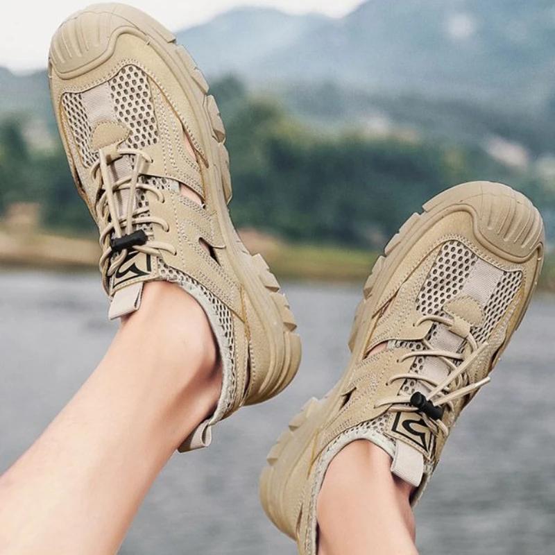 Fashion Hole Shoes Men Closed Toe Expensives Comfortable Summer 2025 Wholesale Non-slip Luxury New Arrival Trend Stylish 39 Man Sandals