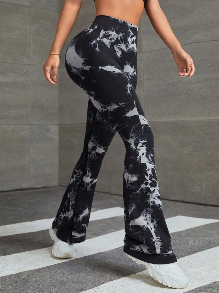 Women's Tie-Dye High Waist Wide-Leg Yoga Pants