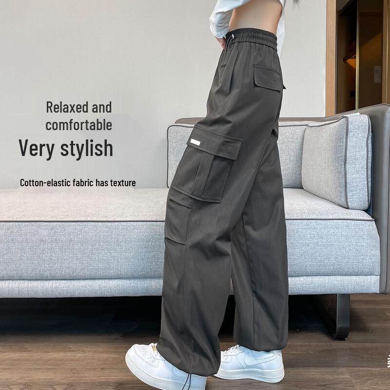 Women's American Retro High-Waist Convertible Drawstring Cargo Pants