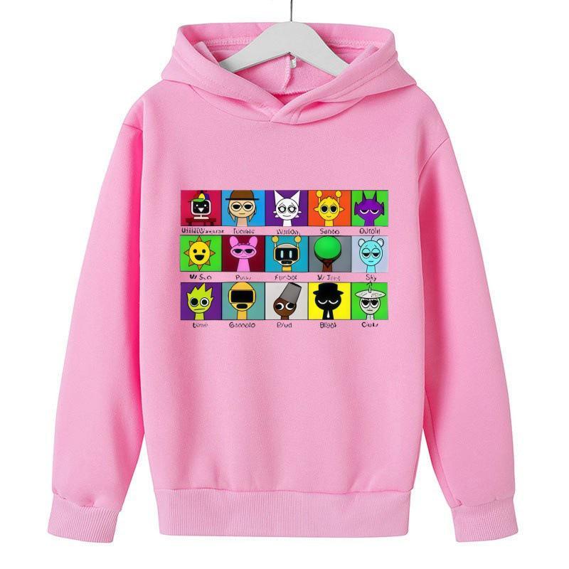 Cartoon Ritmebox Karakter Hoodie voor Kinderen - Lente/Herfst Collectie