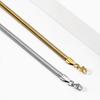 4mm Stainless Steel Flat Snake Chain Necklace Simple Silver Color Soft Chain Men Necklace Hip Hop Jewelry Trendy Accessories