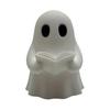 3D Printed Spooky Ornaments Halloween Mini Ghost Reading Book Ornament, Cute Little Small Statues for Desks Figurine, Durable PLA Creative Bookshelves