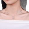 Popular French celebrity, circle necklace, high-end retro, simple women's pendant with full diamonds, collarbone chain.