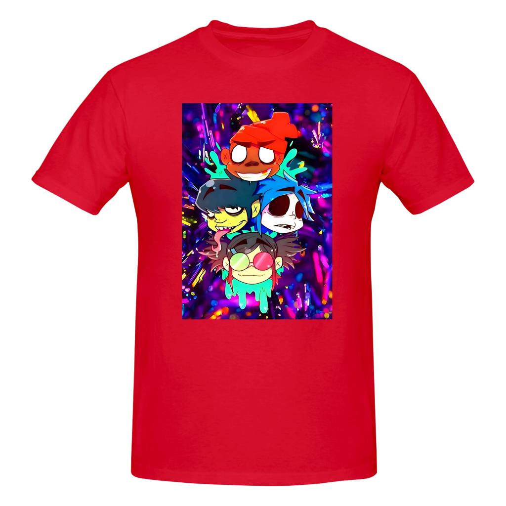Piece Cartoon Members Novelty  Cotton TShirt GGorillaz Rock Band Tops Tees For Unisex