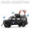 1:24 Swordtooth Tiger Police Car Toy Model Alloy Diecast Explosion Proof Doors Opened Sound Light Vehicle Models for Kids Gifts