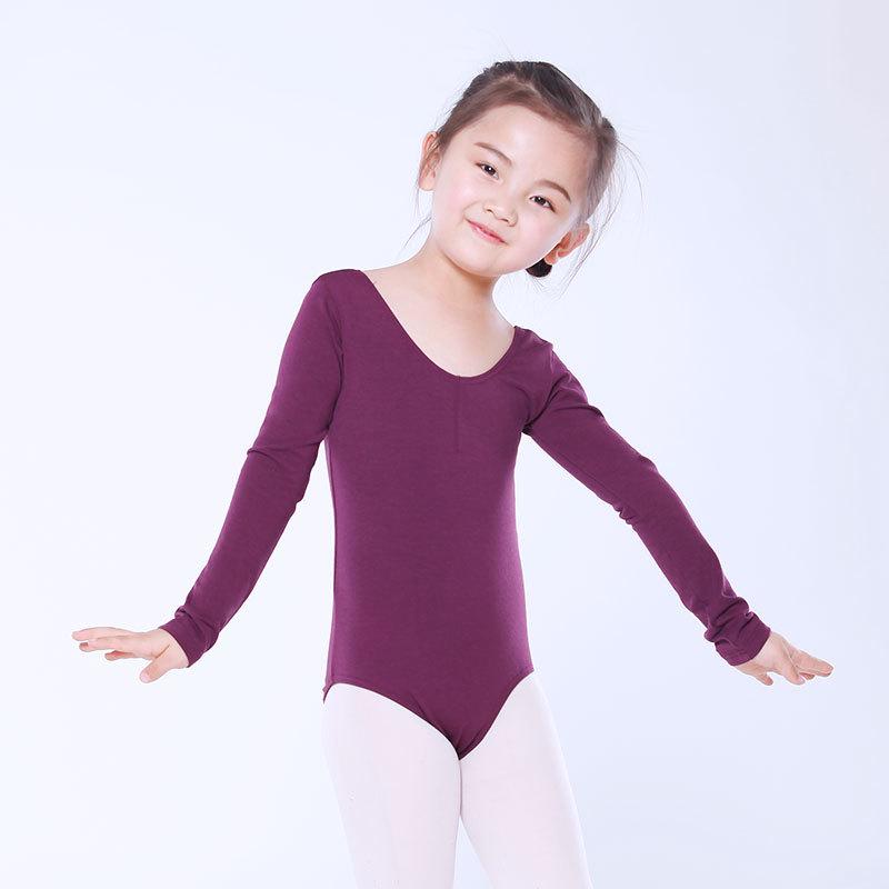 Dětský gymnastický a baletní cvičební dres s dlouhým rukávem
