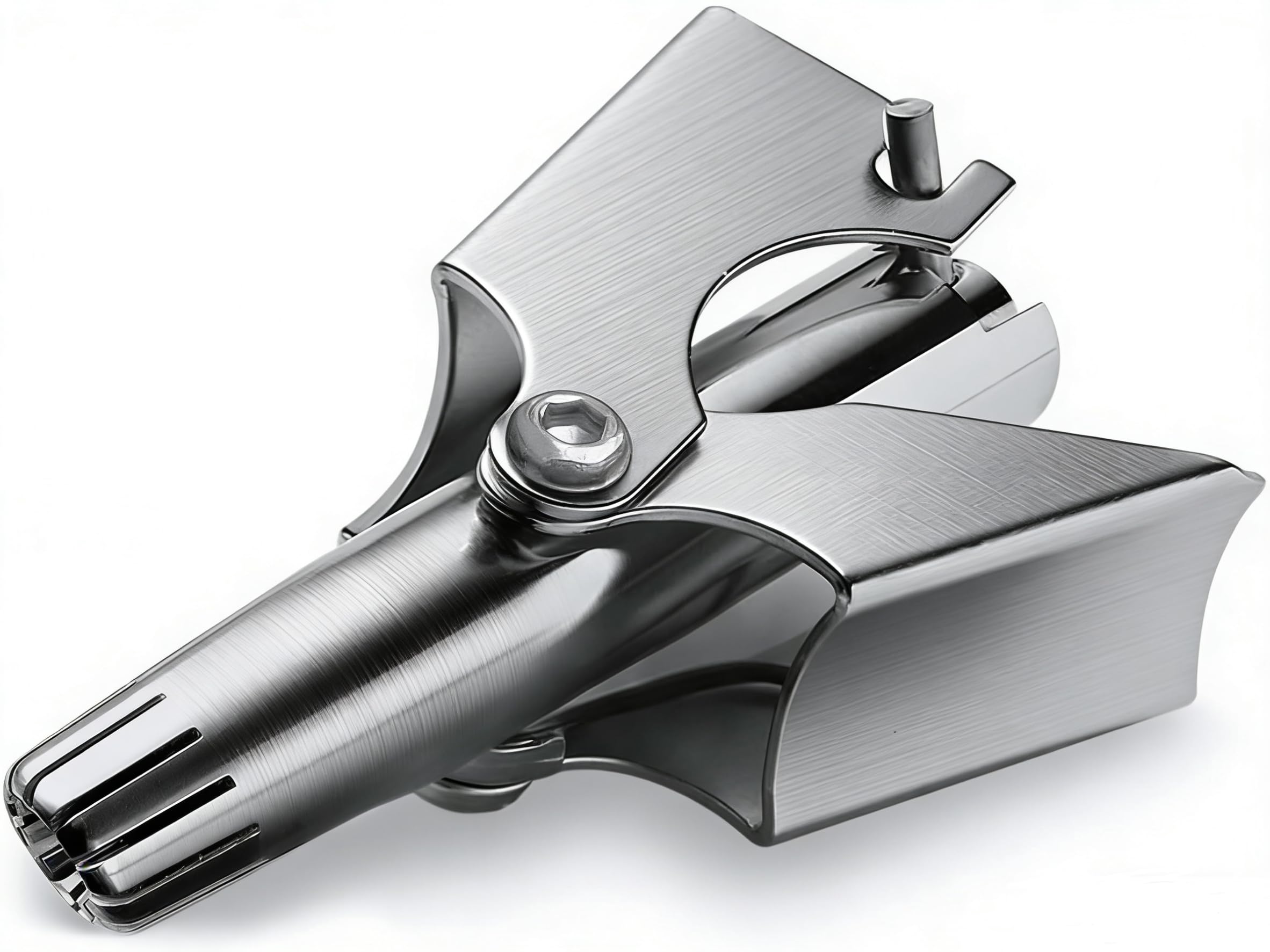 

Manual Nose Hair Rotary No Charging 12 3D Antibacterial Titanium Safe and Easy to Comes with Storage Portable Trimmer, Type, Painless, Unisex,