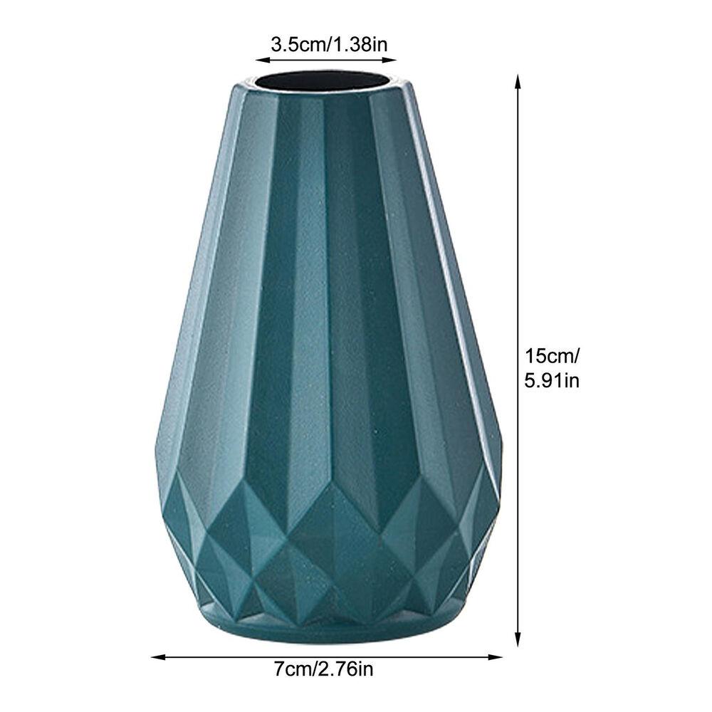 Nordic Flower Vase Imitation Ceramic Plastic Flower Vase Pot Home Living Room Desktop Decoration Wedding Centerpiece Arrangement