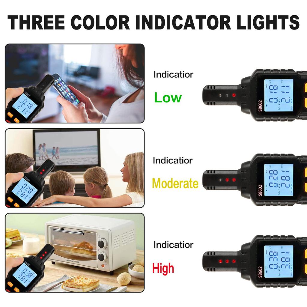 3 in 1 EMF Meter Electromagnetic Field Radiation Detector EMF Tester for Home EMF Detector Ghost Hunting Equipmetent