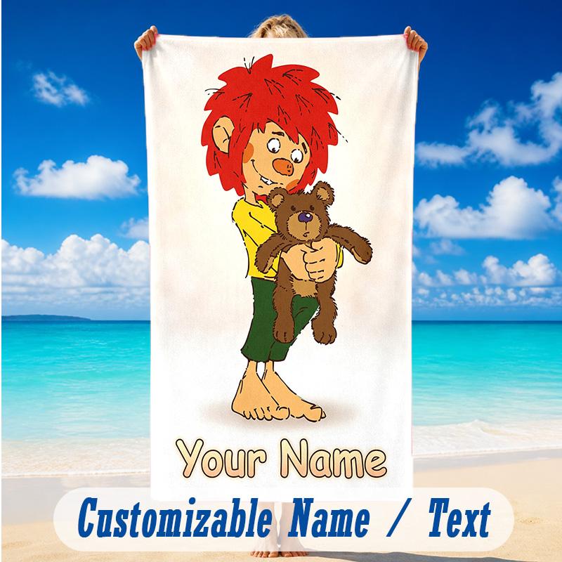 Beach Towel Custom Name Text, Quick Dry Large Towel For Beach HomePumuckl