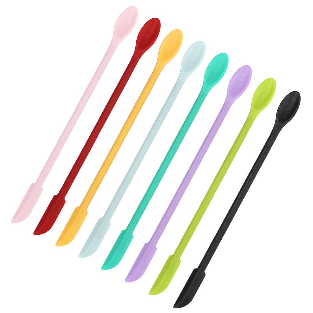 Double-Headed Seal Wax Stamp Scraper Heat Resistant Multifunctional Dip Spoon Powder Cleaning Silicone Spoon Stirring Mixing Rod