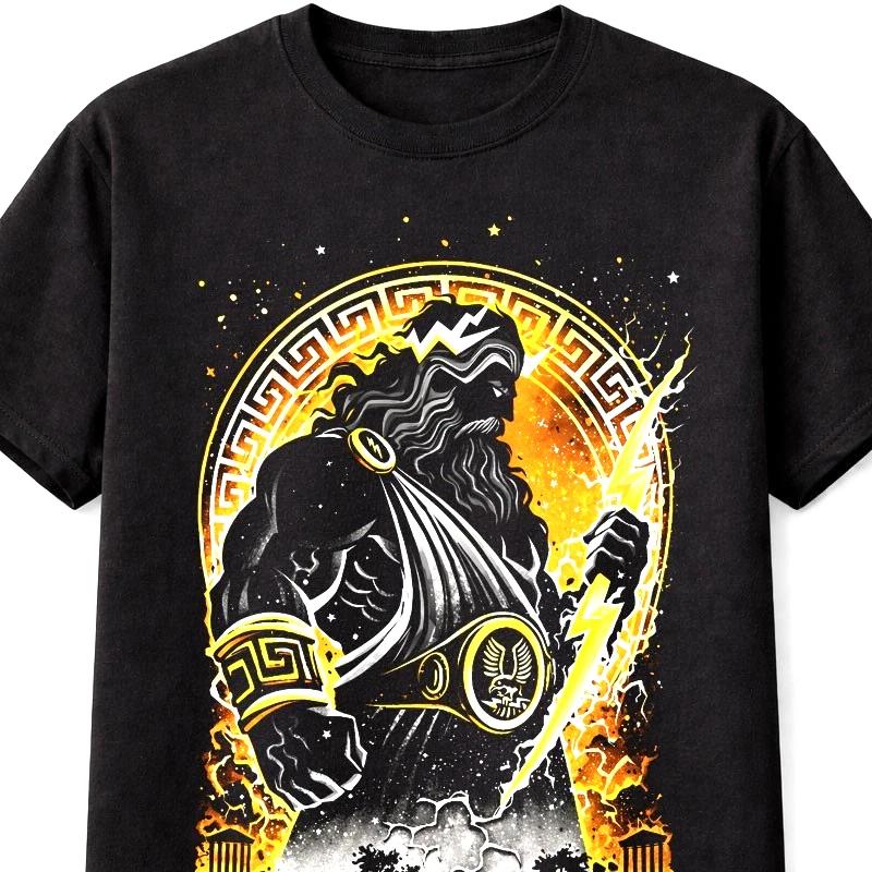 Zeus Greek God Lightning Thunder Mythology Graphic Unisex TShirt S5XL S