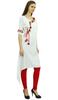 Phagun Angrakha Style Rayon Womens Tunic Kurta Pom-Pom Designer Kurti Top Indian