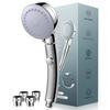 Shower Head Micro Nano Bubble [3D Premium Angle Adjustment] Water Saving Stop At Hand 3 Level Mode Ultra Fine Pore Care Dirt Removal Beautiful Skin